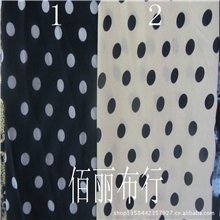 厚雪纺布料1cm黑白波点韩国绒圆点夏季女装时尚裙装面料布料