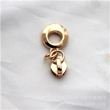 5#浅金色挂镀吊坠金属拉链头适用于尼龙拉链