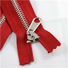 #5酒红色白金单拉条装拉链16.5寸爪码密尾条装多色供应