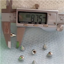 DIY服饰包包鞋子配件朋克风子弹头尖钉螺丝钉铆钉直径7&times;9,5MM高