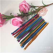 铝钩针钩针编织工具-外贸铝合金钩针（全套14个号）