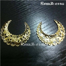 手工发簪材料42mm月亮花片月弯形铁片