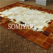 【批发地毯】家居块毯热销地毯牛皮材质地毯厂家直销