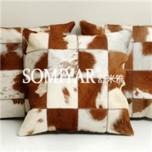 皮革抱枕奶牛皮抱枕真皮抱枕大量供应质优价廉