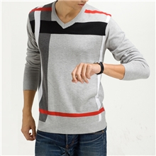 批发2013秋冬新款韩版潮男装毛衣男士V领修身打底针织衫男12003