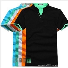 厂家直销男装英伦风立领男士polo衫男短袖T恤polo男款保罗衫批发