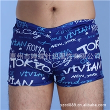 厂家批发飞粤FLYGD男士平角泳裤印花泳裤男泳裤Y806