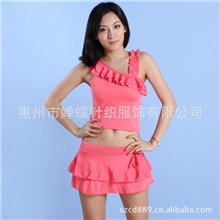 批发新款婵蝶chandie分体时尚少女两件套裙泳装游泳衣12027
