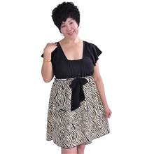 厂家直销泳装1385大码连体裙式加大码显瘦遮肚泡温泉泳衣