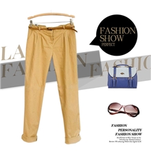 SINGKBEE11050402秋季女装爆款糖果色休闲工装裤长裤子送腰