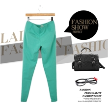 SINGKBEE2-71202秋季女装爆款糖果色小脚裤休闲长裤子送腰带