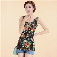 厂家直销2013夏季女印花吊带衫韩版修身收腰背心打底衫批发