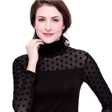 2013秋装新款女装拼接莫代尔T恤女士打底衫长袖网纱打底衫