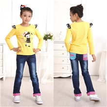 2013秋款品牌童装批发儿童牛仔裤女童休闲裤冬季韩版男童装牛仔裤