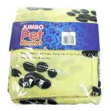 厂家定做各种双面绒宠物毯印花宠物毯狗爪子动物毯