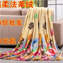 厂家直销珊瑚绒毯法莱绒毛毯云貂绒空调毯毛巾被毯子批发团