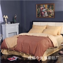 皇家贵族床上用品拼色四件套不起球流行款式厂家直销