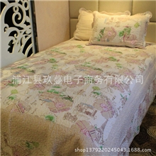 【一件代发】浦江全棉缝被四件套全棉水洗被枕套床盖套件批发