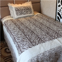 秋冬新款特惠舒适亲肤床上用品三件套斑马纹绗缝被空调被批发