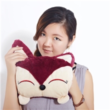 美人狐毛绒冬季保暖防爆双插手创意暖手宝电暖水袋正品