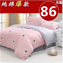 100%全棉斜纹印花四件套南通纯棉床品四件套可贴牌一件代发批发