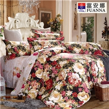 富安娜家纺床上用品12868活性印染40支纯棉床单四件套厂家批发