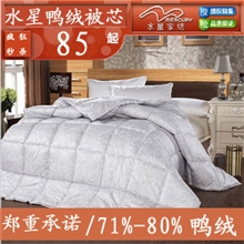 水星家纺厂家直销2013秋冬新款珠光棉鸭绒全棉被子被芯特价批发