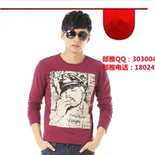 男装尾货男式长袖T恤秋季衣服尾货清仓库存外贸品牌服装批发