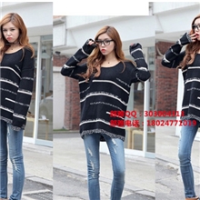 【大朗产地】13新款时尚长款百搭韩国女毛衣女式羊毛衫一等货源