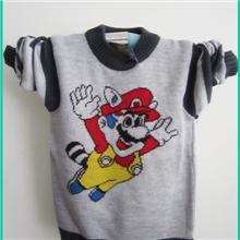 外贸正品童装秋冬热销人工针织棉线卡通儿童毛衣童打底衫批发