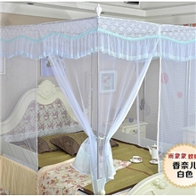 批发加高1.7米方三开门拉链式坐床式不锈钢无底蚊帐2014新款