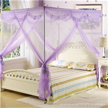 批发外贸公主式七彩蕾丝花边韩版宫廷蚊帐不锈钢加粗加密蚊帐