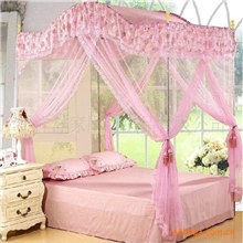 2013新品豪华拱形加粗加高落地蚊帐千朵玫瑰粉色