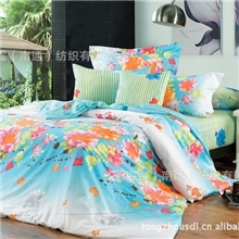 推荐悠悠我心(蓝）纯棉斜纹印花布