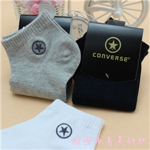 批发供应刺绣男船袜纯棉运动袜夏天袜子三色可选