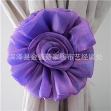 批发精美布艺纱质窗帘花窗帘夹窗帘绑带艺术窗帘扣两个对装