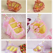 热销植物藤编紫菲兔系列三格遥控器篮杂物收纳整理篮三色选