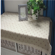 人气杂货日式棉麻沙小雏菊花朵蕾丝边餐桌布田园小清新必备