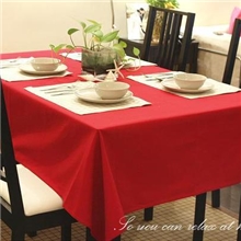 纯意-红_桌布_台布_餐桌布_帆布_布艺_纯色_大红_宜家风