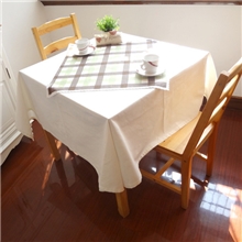 新款纯白色*素色纯色/纯棉加厚餐桌布/可定做