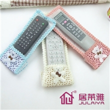 满天星田园布艺小熊花朵遥控器罩电视机空调遥控器套保护套