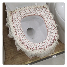 居莱雅田园布艺马桶垫座便器单垫马桶套马桶圈坐便垫