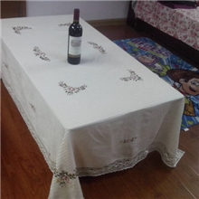 （厂家直销）高档新款凤巢手工丝带绣桌布厂家直销批发