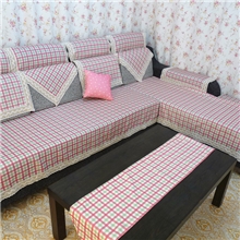 一件代发格子布艺沙发坐垫沙发巾沙发套沙发罩盖布可定做