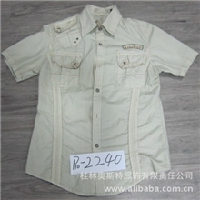 成衣水洗加工男士军工衬衫全棉衬衫成衣染色衬衫梭织服装厂