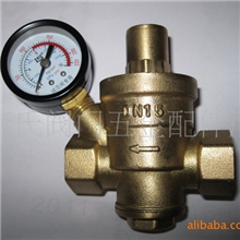 黄铜自来水减压阀带表压力表调压阀降压阀稳压阀4分DN15DN20DN25