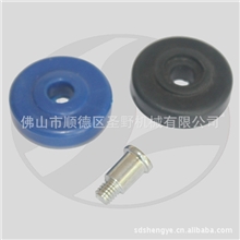 35*12mm蓝色塑料胶轮玻璃磨边机靠架滑轮黑色橡胶靠背轮