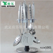 【专业厂家】高档经典不锈钢烹饪勺铲6件套，勺铲套件、烹饪套件