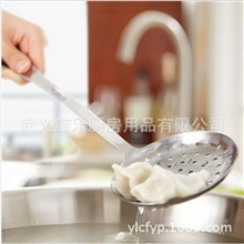 2.8mm不锈钢食品级一体成型大漏勺、笊篱、面条勺、烹饪勺美国款