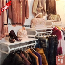 服装展示架上墙壁挂展架服装货架服装店货架上墙服装店侧挂衣架